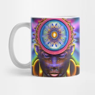 Techno-Shaman (22) - Trippy Psychedelic Art Mug